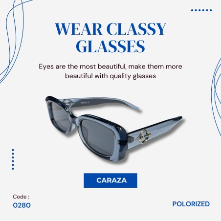 Caraza Sunglass: Navy Blue Polarized