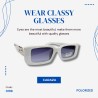 Caraza Sunglass: WHITE POLARIZED