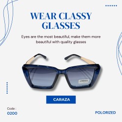 Caraza Sunglass: BLUE/GOLD POLARIZED