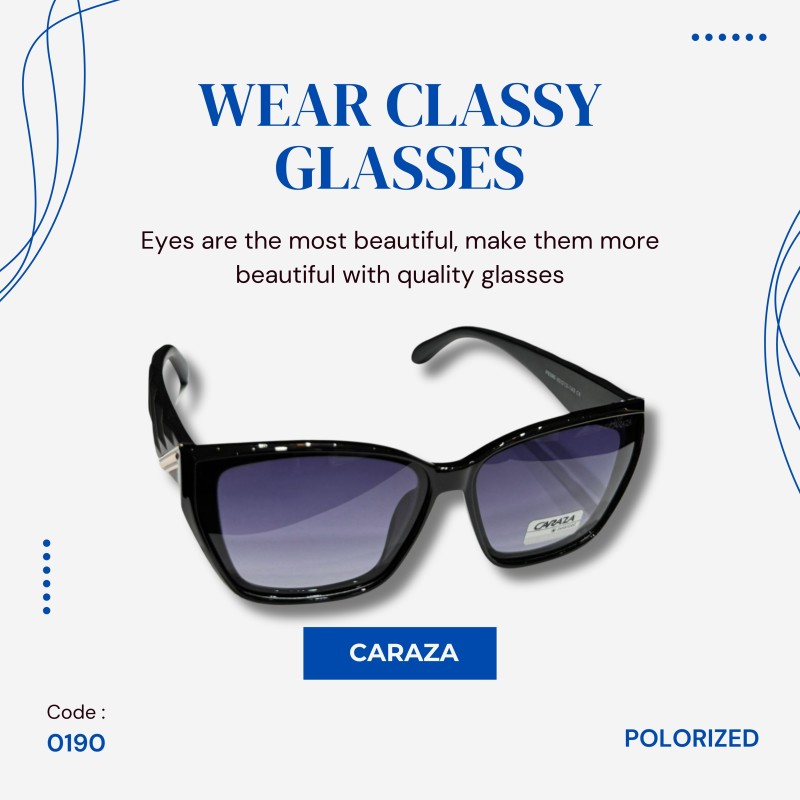 Caraza Sunglass: BLACK POLARIZED