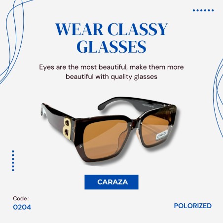 Caraza Sunglass: DEEP BROWN POLARIZED