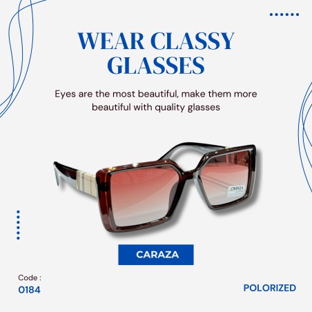 Caraza Sunglass: RED CHECKERED POLARIZED